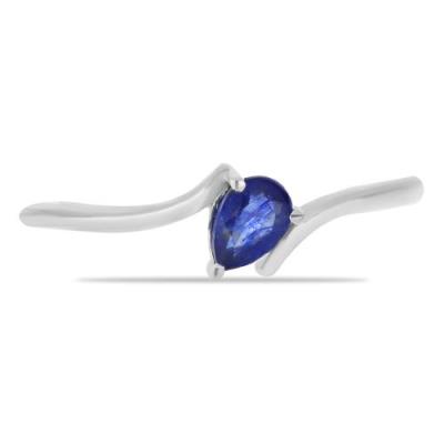 BUY NATURAL BLUE SAPPHIRE GEMSTONE RING IN STERLING SILVER